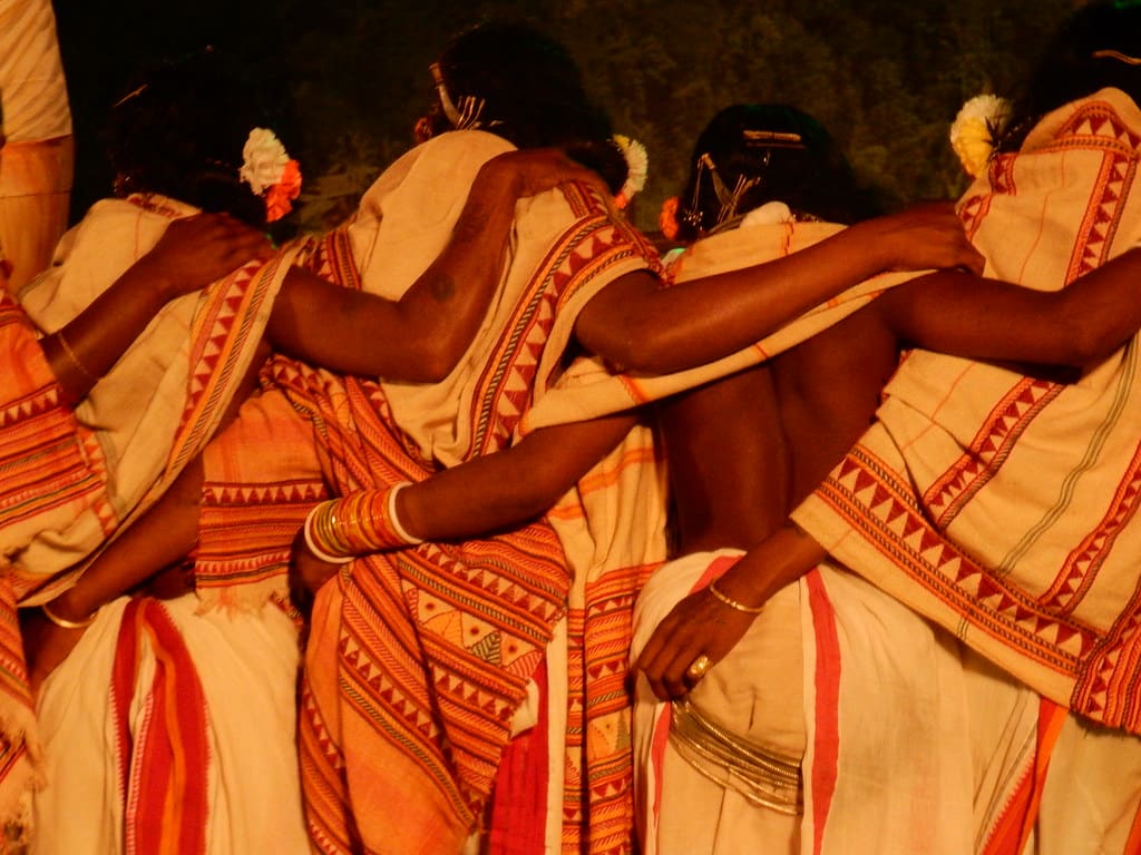 Dancehall stage set — six dancers
